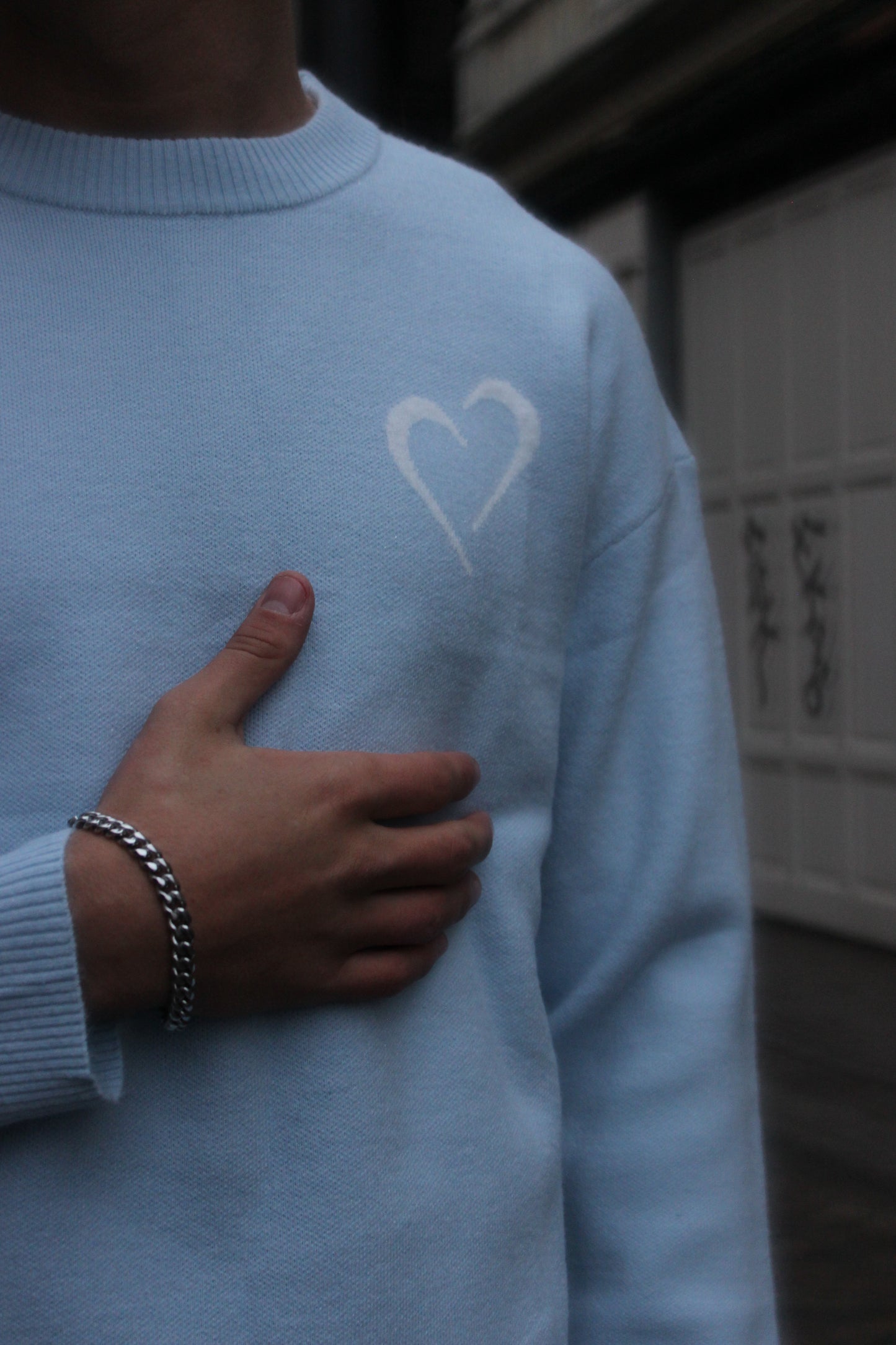 Soft Knit Sweater - Light Blue