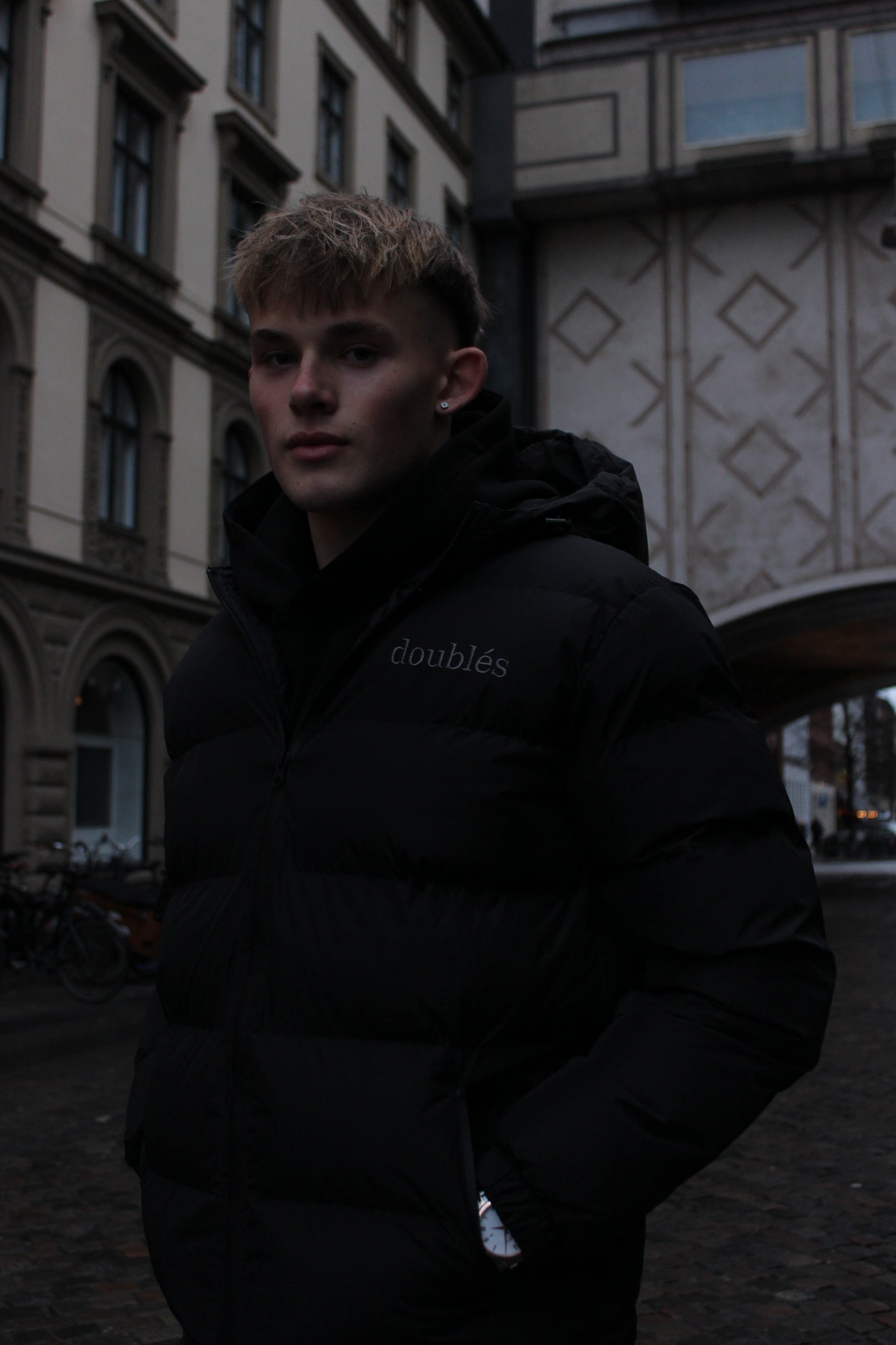 Winterjacket with Logo - Black