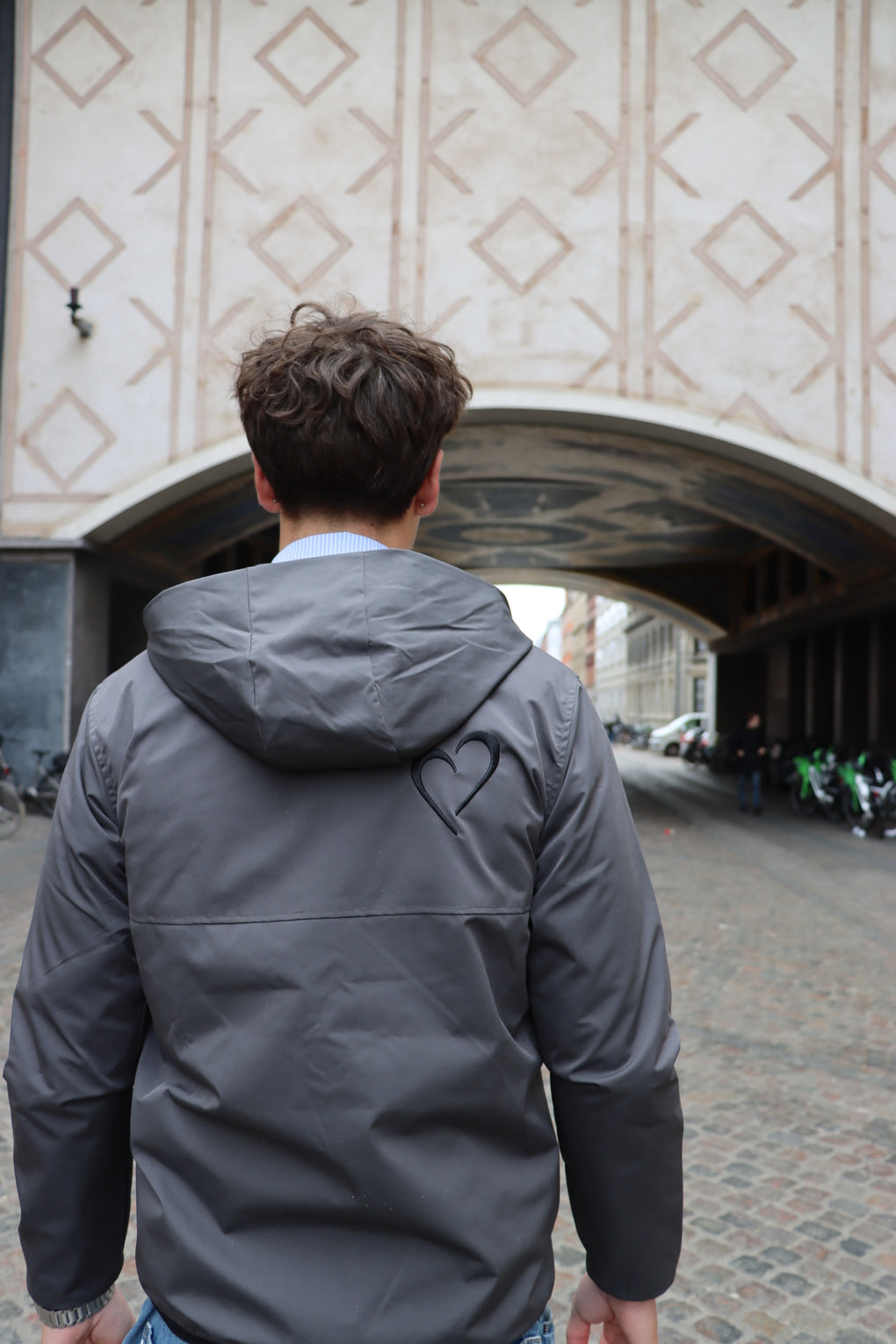 Windjacket with Heart - Grey