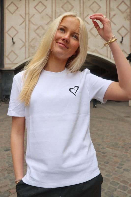 Heavyweight T Shirt til Kvinder - Hvid