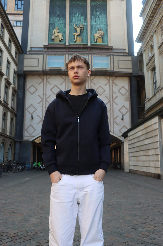 Cloud Zip Hoodie - Mørkeblå