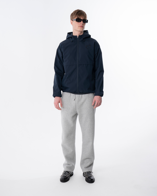 Windjacket med Hjerte Sort