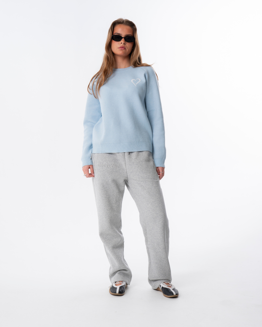 Womens Soft Knit Sweater - Light Blue