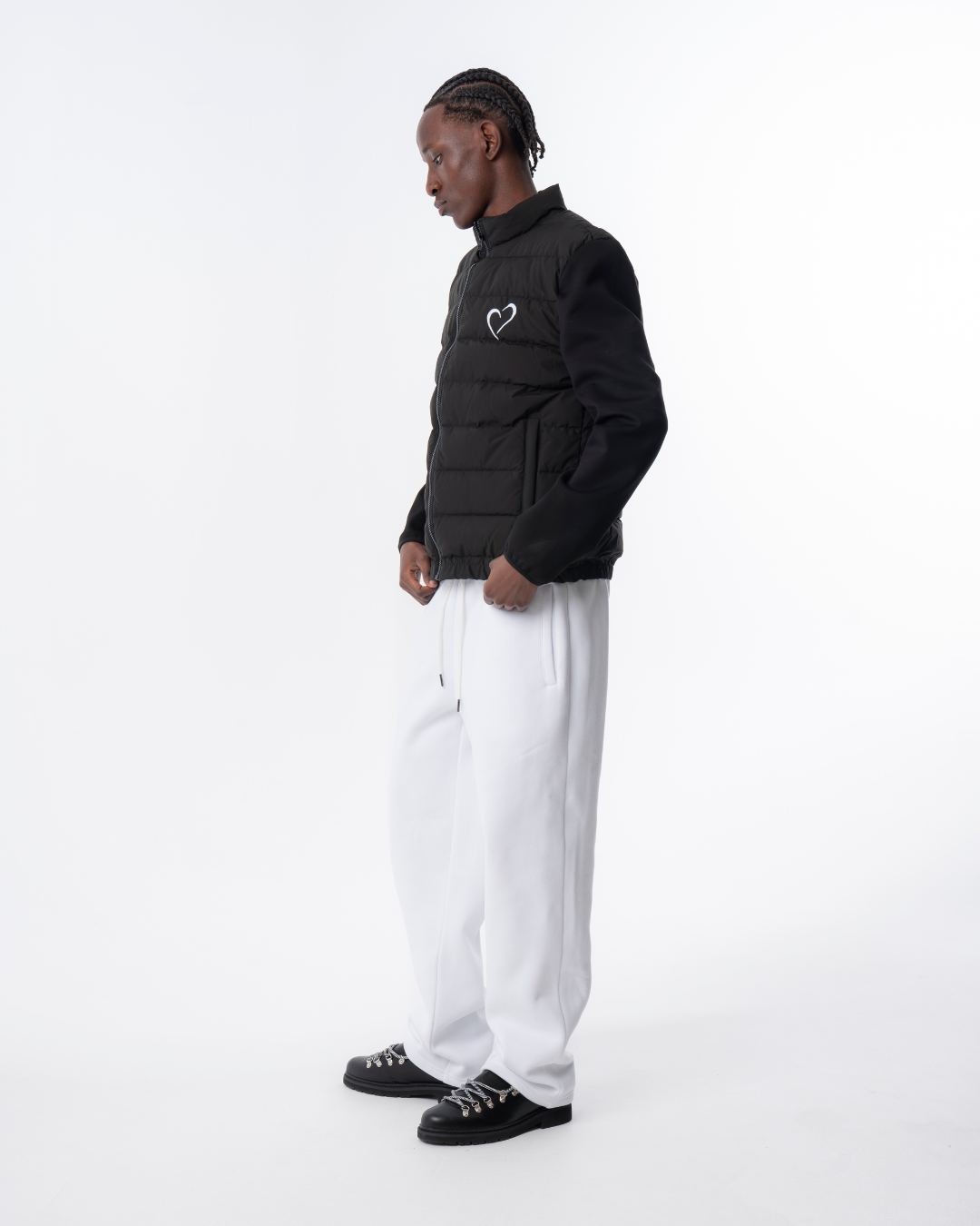 Embossed Jogging Pants - White