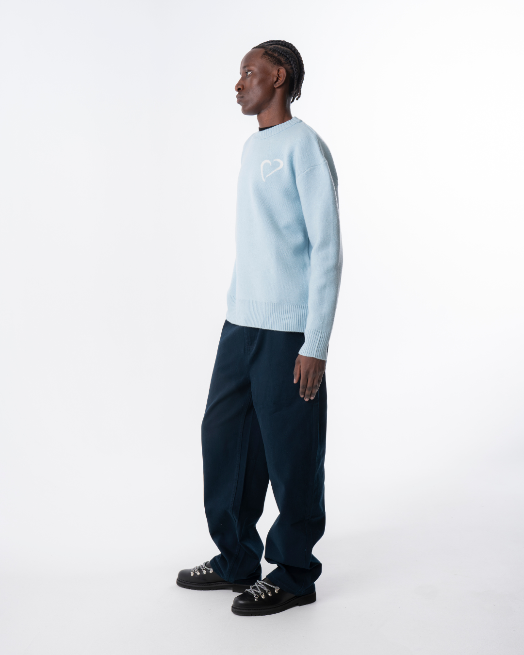 Soft Knit Sweater - Light Blue