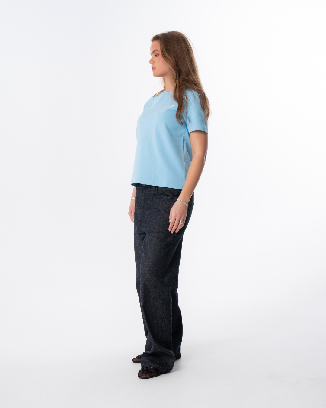 Womens Heavyweight T Shirt - Light Blue