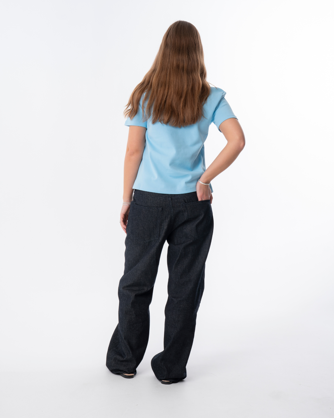 Womens Heavyweight T Shirt - Light Blue