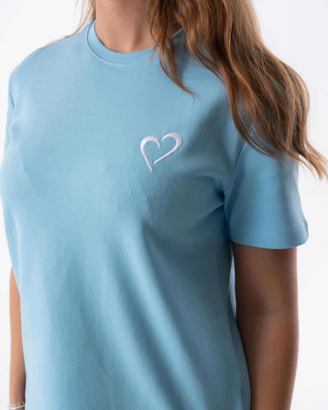 Womens Heavyweight T Shirt - Light Blue