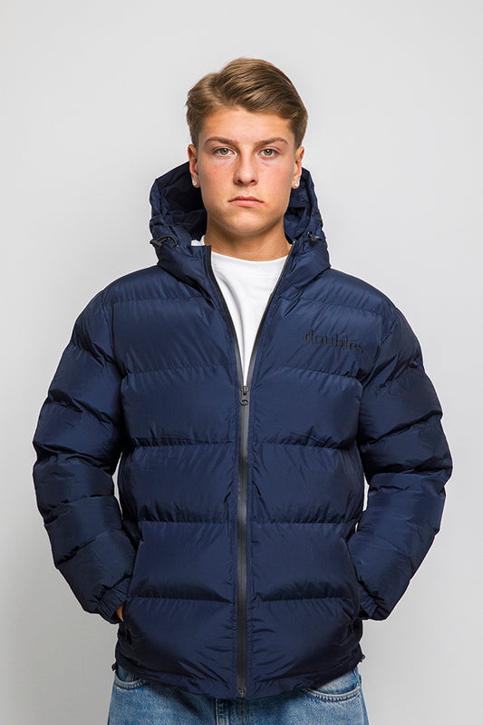 Spring Pufferjacket with Logo - Dark Blue