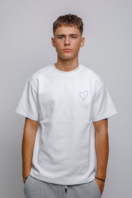 Heavyweight T-Shirt med Special Light Blue Logo